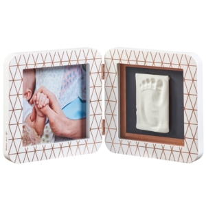 Baby Art My Baby Touch Rounded Single Print Frame-White Copper E