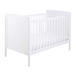 Babymore Milo DROPSIDE Cot Bed-White