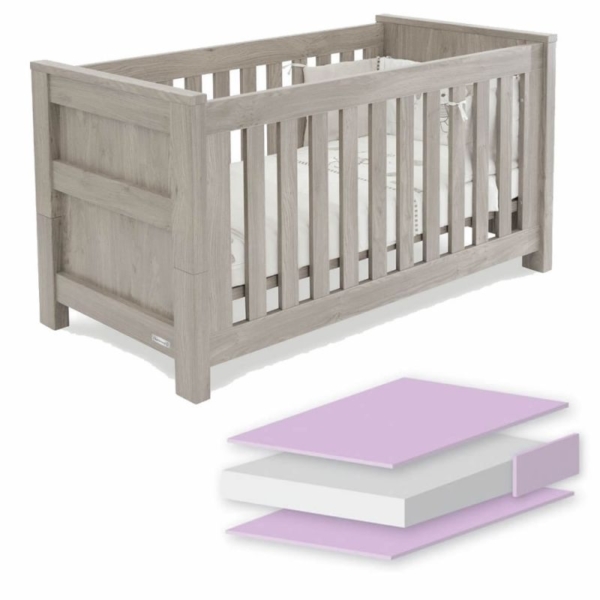 BabyStyle Bordeaux Cot Bed-Ash + Free Foam Mattress!