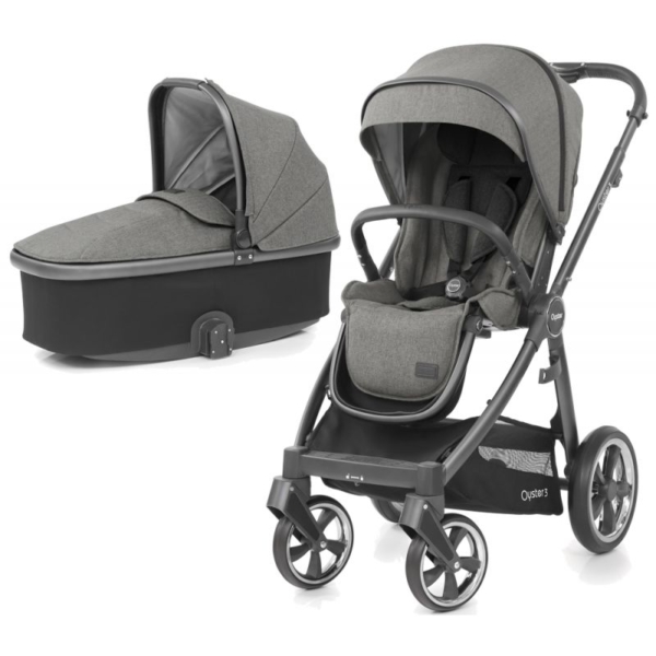 BabyStyle Oyster 3 City Grey Finish 2in1 Pram System-Mercury