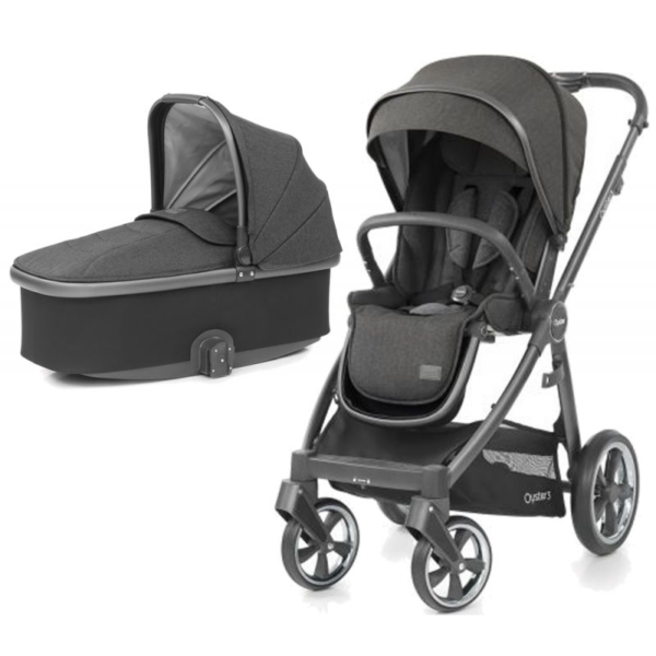 BabyStyle Oyster 3 City Grey Finish 2in1 Pram System-Pepper
