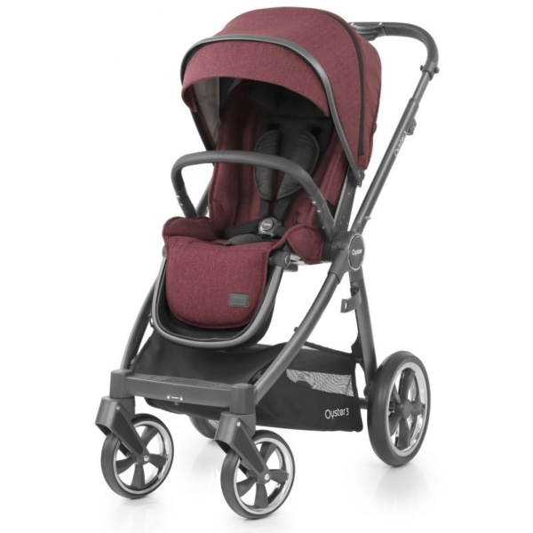 BabyStyle Oyster 3 City Grey Finish Stroller-Berry