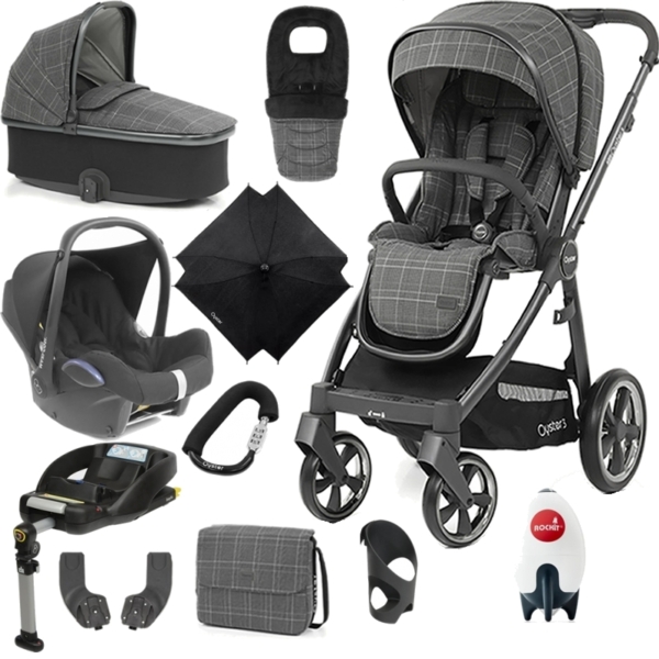 BabyStyle Oyster 3 City Grey Finish Ultimate Cabrio Travel Syste