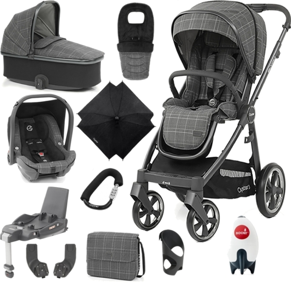 BabyStyle Oyster 3 City Grey Finish Ultimate Capsule Travel Syst