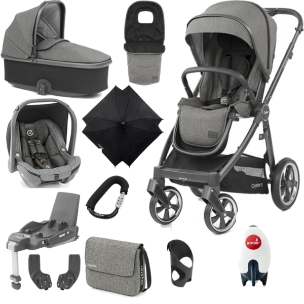 BabyStyle Oyster 3 City Grey Finish Ultimate Capsule Travel Syst
