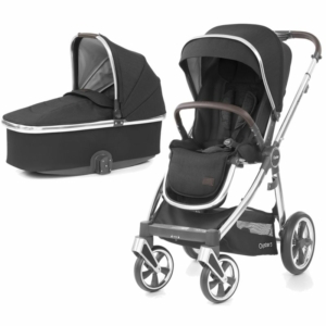 BabyStyle Oyster 3 Mirror Finish 2in1 Pram System-Caviar