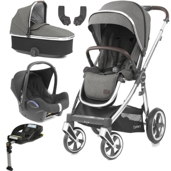 BabyStyle Oyster 3 Mirror Finish Essential Cabrio Travel System-