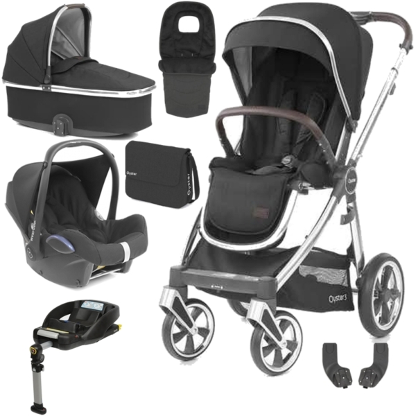 BabyStyle Oyster 3 Mirror Finish Luxury Cabrio Travel System-Cav