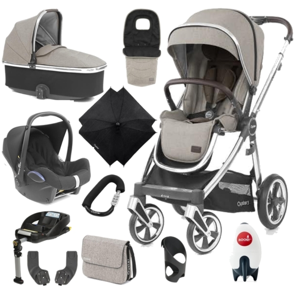 BabyStyle Oyster 3 Mirror Finish Ultimate Cabrio Travel System-P