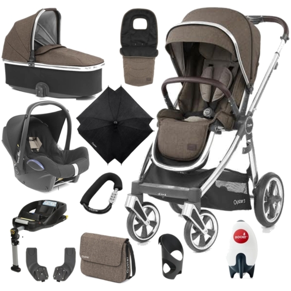 BabyStyle Oyster 3 Mirror Finish Ultimate Cabrio Travel System-T