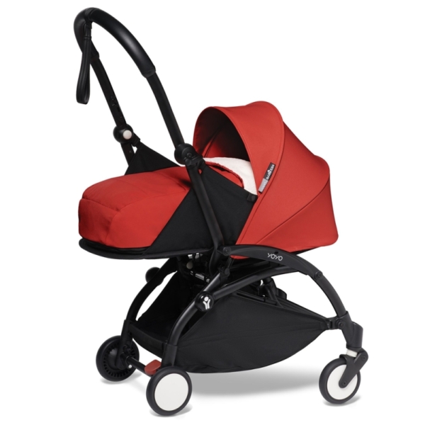 BABYZEN YOYO² Black Frame Newborn Package-Sherpa Red (New)