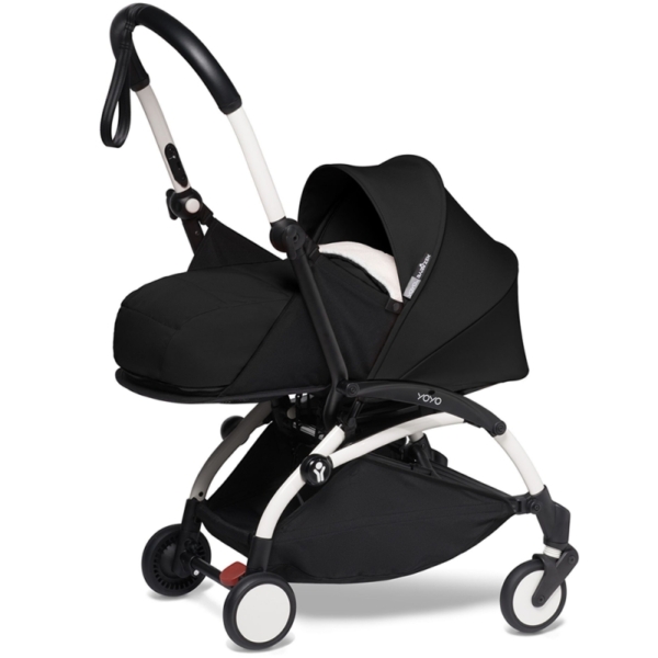 BABYZEN YOYO² White Frame Newborn Package-Sherpa Black (New)