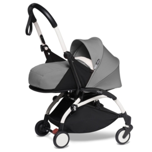 BABYZEN YOYO² White Frame Newborn Package-Sherpa Grey (New)