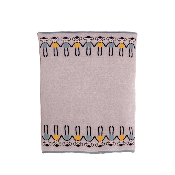 Bizzi Growin Cheeky Monkey Knitted Baby Blanket