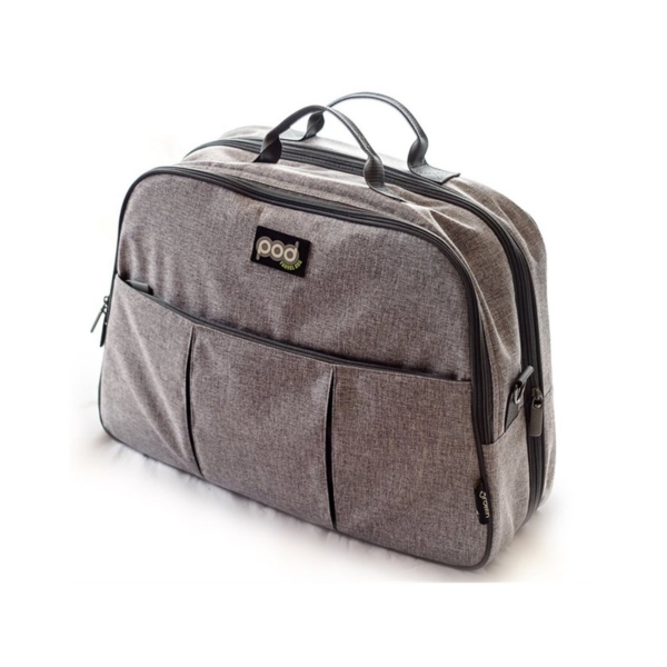 Bizzi Growin POD Travel Changing Bag-Linen Grey