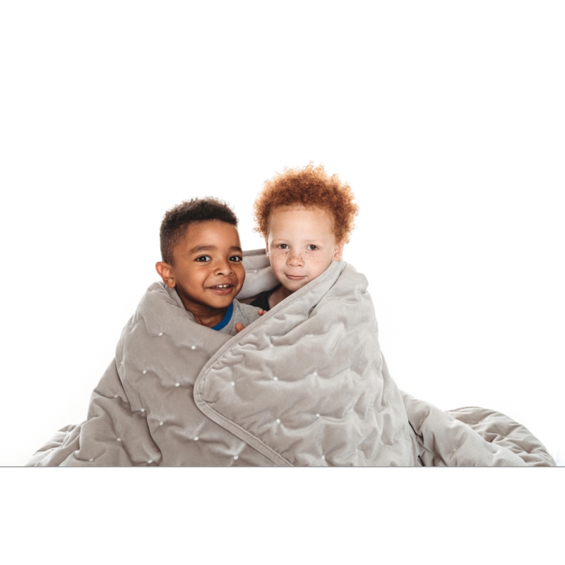 Bizzi Growin Quilted Dutch Velvet Baby Quilt-Grey