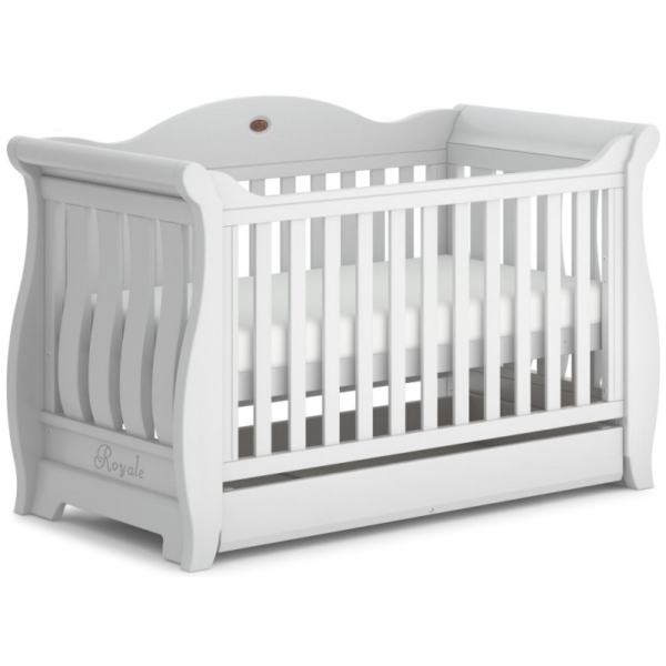 Boori Sleigh Royale Cot Bed-Barley White (New 2020)