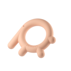 BORRN Silicone Animal Teether- Orange Elephant