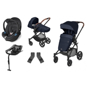 CBX Kody Cozy Lux 3in1 Travel System with ISOFIX Base-Jeansy Blu