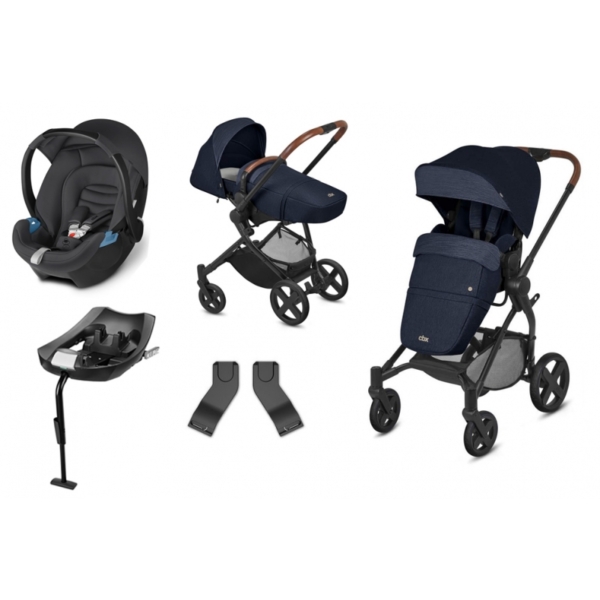 CBX Kody Cozy Lux 3in1 Travel System with ISOFIX Base-Jeansy Blu