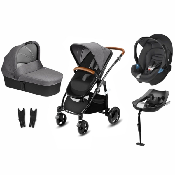 CBX Leotie Lux 3in1 Travel System with ISOFIX Base-Comfy Grey