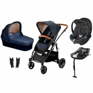 CBX Leotie Lux 3in1 Travel System with ISOFIX Base-Jeansy Blue