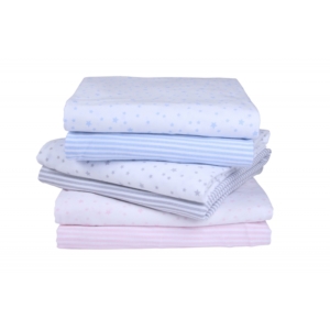 Clair De Lune 2 Pack Fitted Cot Sheets-Grey