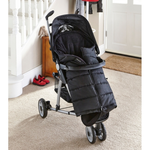 Clair De Lune Cocoon Pushchair Footmuff- Black