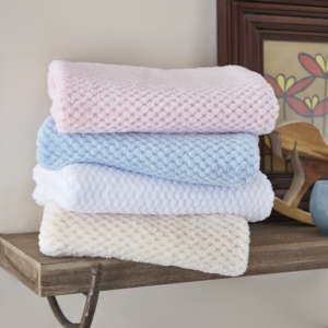 Clair De Lune Honeycomb Baby Blanket-Blue
