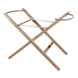 Clair De Lune Self Assembly Folding Moses Basket Stand-Natural