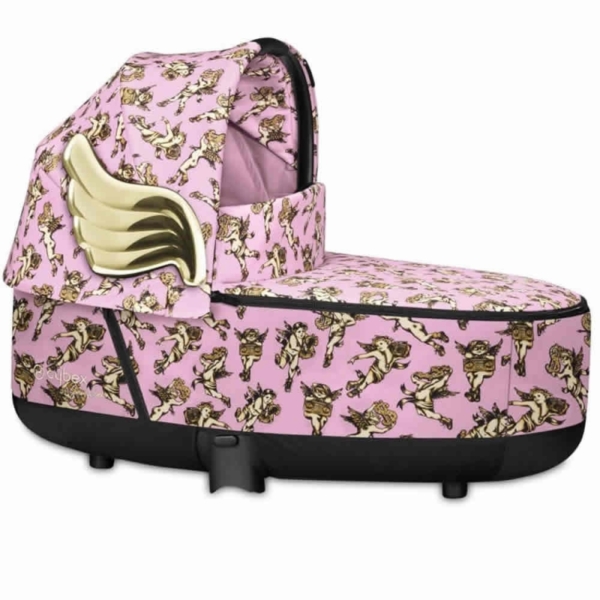 Cybex Lux Carrycot Cherubs by Jeremy Scott-Pink