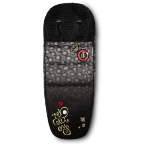 Cybex Spring Blossom Dark Platinum Footmuff-Black (New 2020)