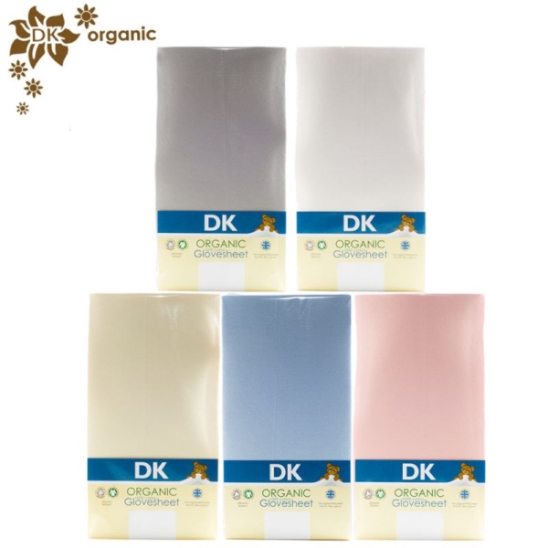 DK Glove ORGANIC Fitted Cotton Sheet for Single Bed 200x90-(5 Co