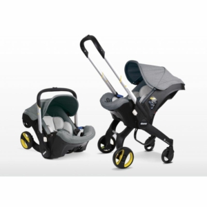 Doona Infant Car Seat Stroller-Storm + FREE Raincover & Snap-on