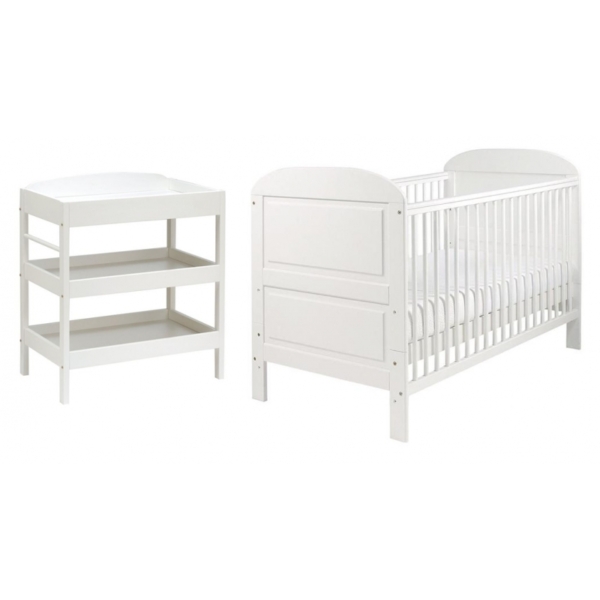 East Coast Angelina 2 Piece (Clara Dresser) Room set-White