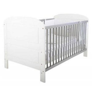 East Coast Angelina Cot Bed-White & Grey