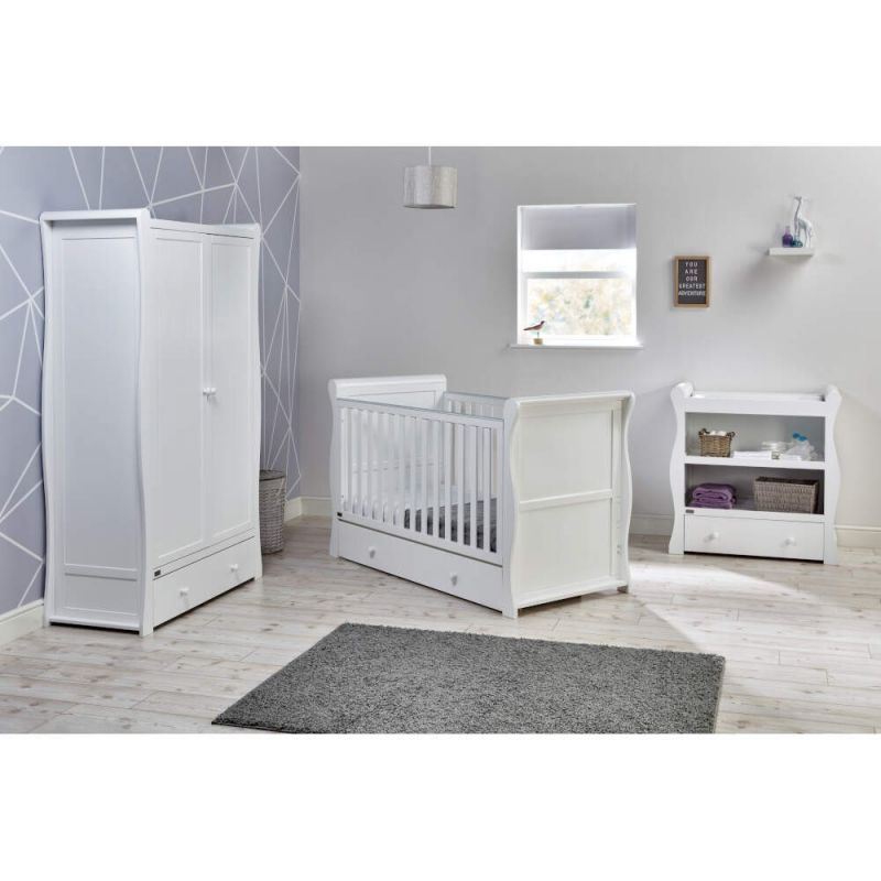 East Coast Nebraska Cot Bed 3 Piece Room set-White