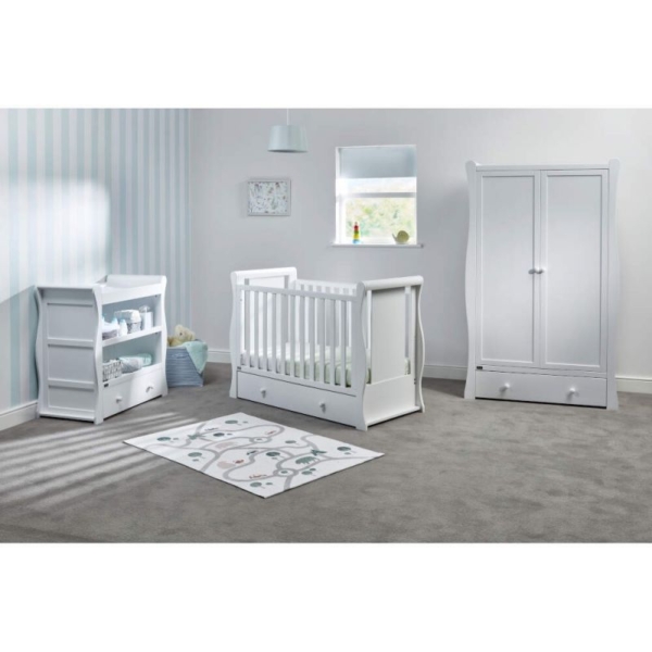 East Coast Nebraska Cot2Bed 3 Piece Room set-White