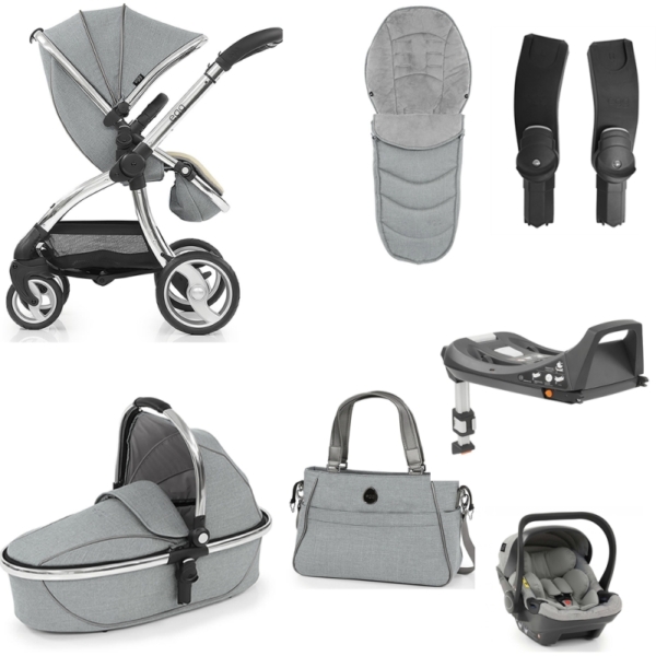 egg Luxury 3in1 Shell Travel System with ISOFIX Base-Platinum (N