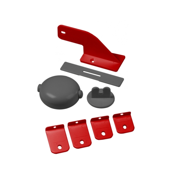 Fred Adhesive Double Door Block-Dark Grey