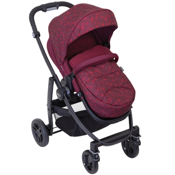 Graco Evo Stroller With Apron & Raincover- Red Leopard
