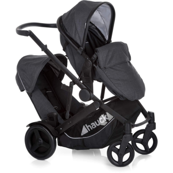 Hauck Duett 3 Tandem Pushchair-Melange Black (New 2018)