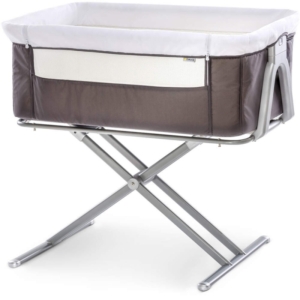 Hauck Face To Me Bedside Crib-Grey