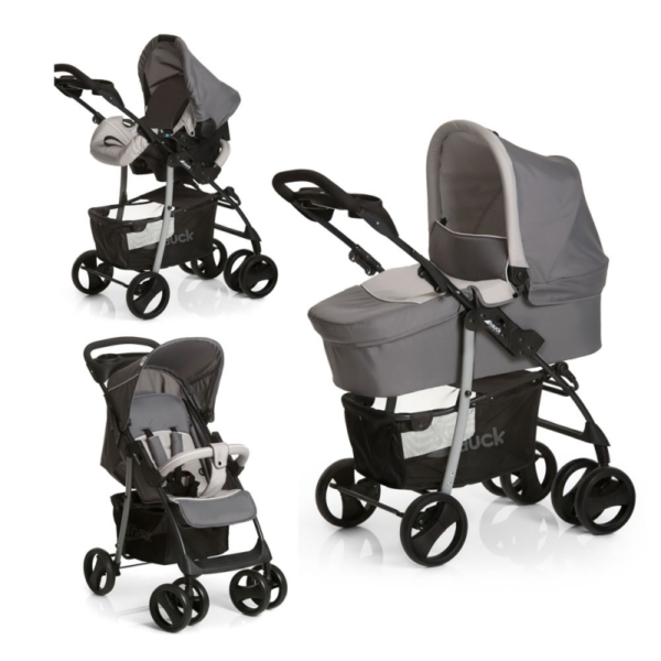 Hauck Shopper SLX Trio Set Travel System-Stone/Grey