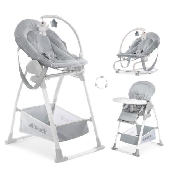 Hauck Sit n Relax 3in1 Highchair-Stretch Grey (New 2018)