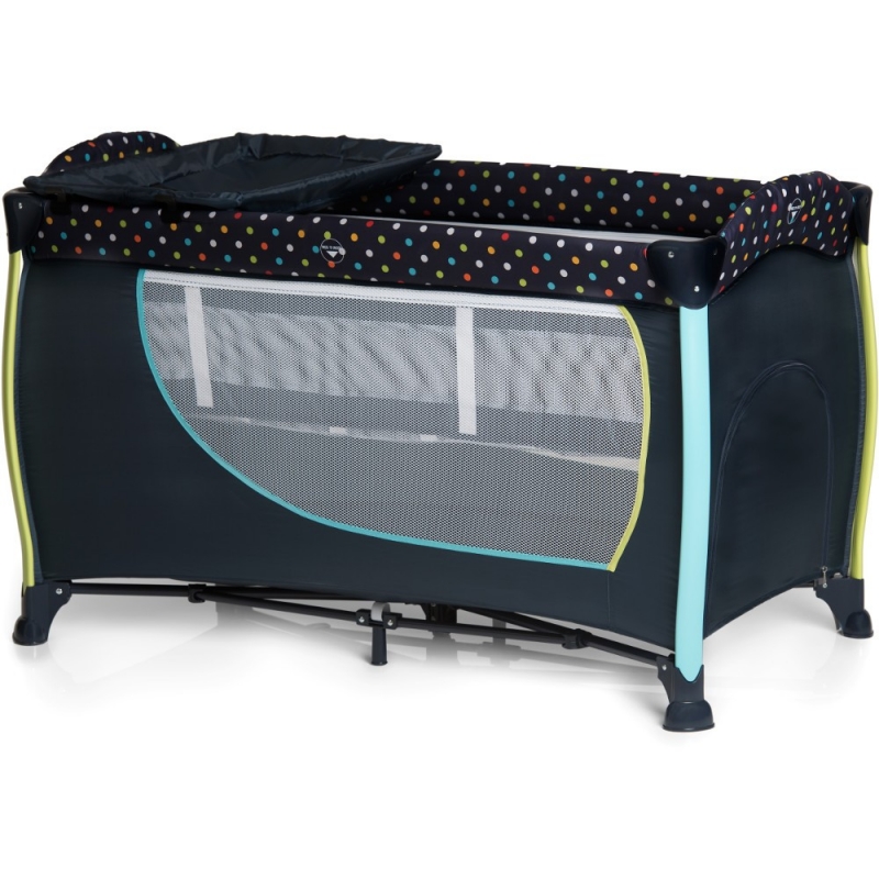 Hauck Sleep n Play Center 2 Travel Cot-Multicolour Dots Navy (Ne