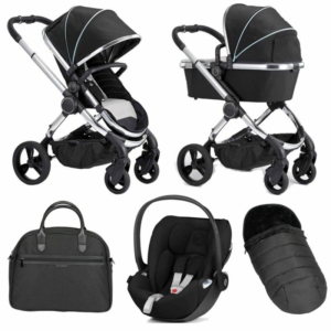 iCandy Peach Chrome 6 Piece Bundle-Black Twill