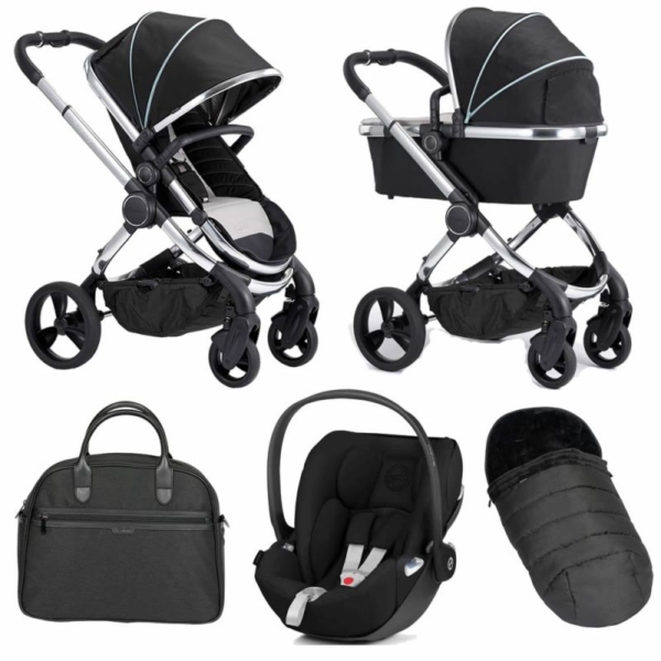 iCandy Peach Chrome 6 Piece Bundle-Black Twill
