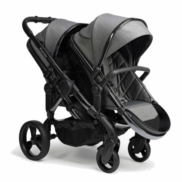 iCandy Peach Double Pushchair-Phantom/Dark Grey Twill (New 2020)