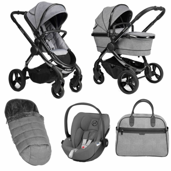 iCandy Peach Phantom 6 Piece Bundle-Light Grey Check